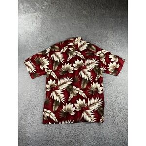 Vintage Hawaiian Shirt Men Large Rayon Floral‎ Vacation Button Up